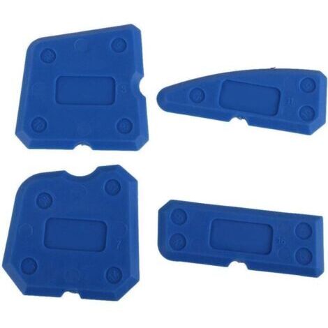 4 Pièces Lisseur Joints Outils d'étanchéité Kit de Silicone et Outils de Calfeutrage pour Salle de Bain Cuisine et Joint Mastic Silicone Coulis Remover,bleu