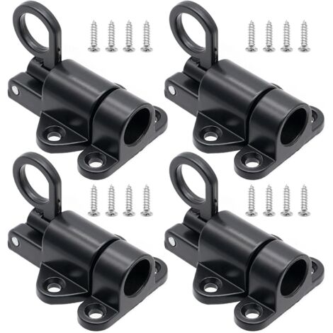4 Pièces Loquet de Porte en Alliage D'Aluminium, Ensembles Loquet à Fermeture Automatique, Verrou Porte à Rebond avec Vis, pour Fenêtres, Portes en Bois, Portes D'armoires, Portes-fenêtres, Penderies