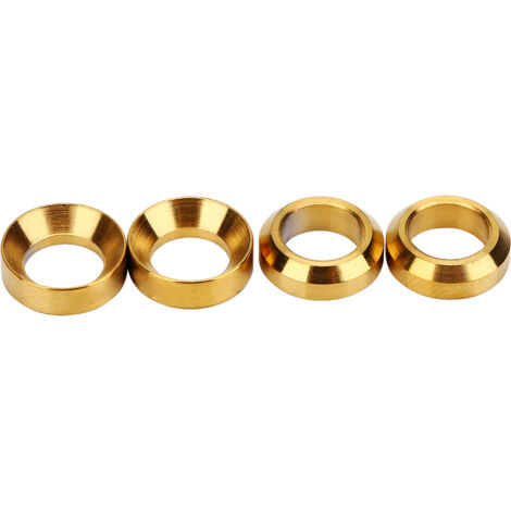 4 Pièces Lot Boulons Fixes Étanchéité Espacement Frein TC4 Titane VTT (Doré)