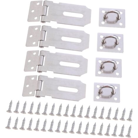 4 pièces Lot de Loquets Acier Inoxydable Renforcé Verrouillage Sécurisé pour Portes Portails et Coffres Résistant Chaleur et Aux Rayures Installation Facile pour Maison et Bureau