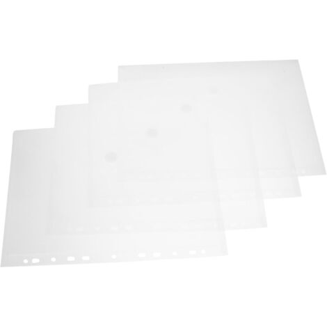 4 pièces Lot de Pochettes Plastiques Transparentes avec Bouton-pression