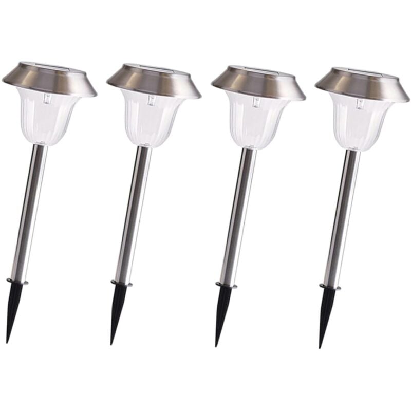 4 Pièces Lumières Solaires De Paysage Lumière D'Allée Décor De Jardin Lumière De Prise De Terre Lumière De Route Lampe De Pelouse