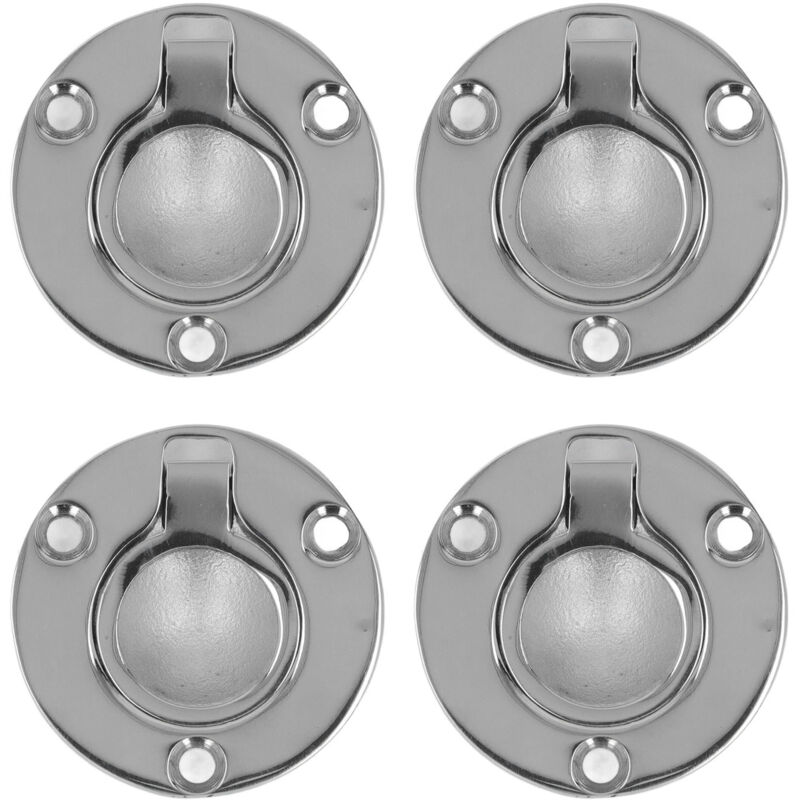 4 pièces M5 anneau affleurant tirer rond résistant à l'usure en acier inoxydable pont marin bateau pont rond poignée encastrée