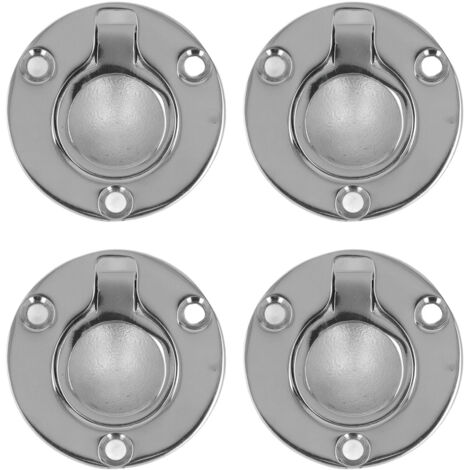 4 pièces M5 anneau affleurant tirer rond résistant à l'usure en acier inoxydable pont marin bateau pont rond poignée encastrée