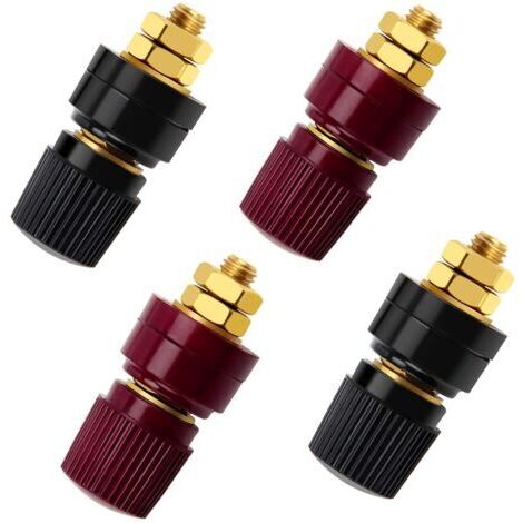 4 Pièces M6 Borne de Liaison, M6 Filet Junction Post Connecteur, Bornes de Reliure de Type 333, Bornier du Régulateur de Tension, 0V-380V 100A