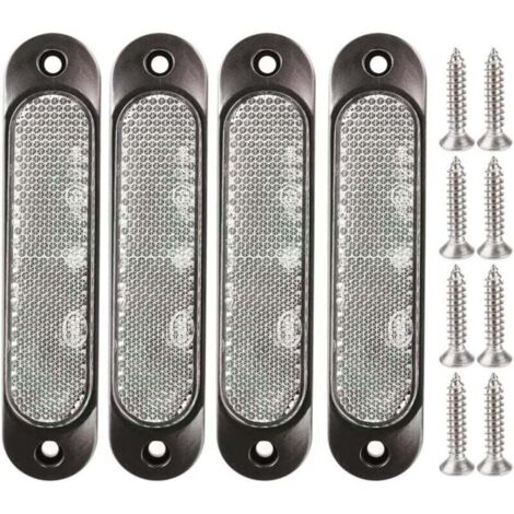 4 Pièces Marqueurs Latéraux Avant Arrière 27 LED Blanc 12V 24V pour Remorque Camion Bus
