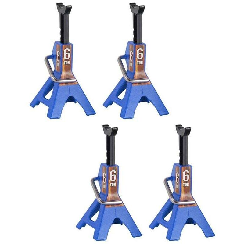 4 PièCes MéTal Hauteur RéGlable 6 Tonnes Jack Support de RéParation pour 1/10 Voiture sur Chenilles TéLéCommandéE Axial SCX10 90046 Traxxas TRX4 TRX6