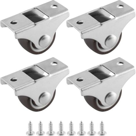 4 PièCes Mini Roulettes Roulettes de Meubles Petites Roulettes Fixes de 25 Mm Roulettes Mobiles Directionnelles Roulettes Mobiles pour Meubles