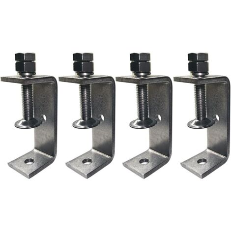 4 pièces Mini Serre-Joints en C Ouverture 75mm, Serre Joint en C Inoxydable Plage de Serrage 40-70 mm C Clamp Set, Pinces et Tendeurs pour Travail du Bois, Fabrication de Meubles, Bricolage