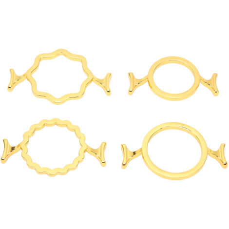 4 Pièces Moules à Cire en Alliage de Zinc Doré, Style Varié et Durable, Bagues pour Tampon Cire 0.98in 1.18in
