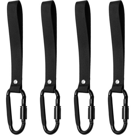 4 Pièces Mousqueton Escalade, Escalade Materiel Mousqueton Porte Clé avec Verrouillage pour Sacs à Dos, Hamac, Vélo et Voiture