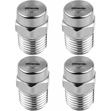 4 Pièces Nettoyeur De Buse De Pulvérisation De Brouillard d'eau De Remplacement Type De Filetage De Buse De Pulvérisation Arroseur pour Balai d'eau Et Nettoyeur De Train De Roulement