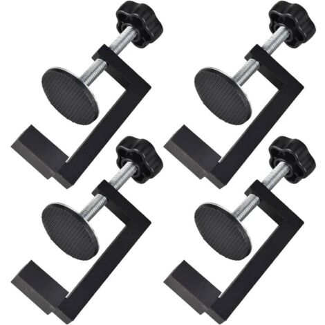 4 Pièces noir 10-57 mm Serre Joint a Vis, Robustes et Faciles à Utiliser, Mini Serre Joint, Compactes et Portables, Serrage de Table à Bois, pour Soudage, Menuiserie, Bâtiment