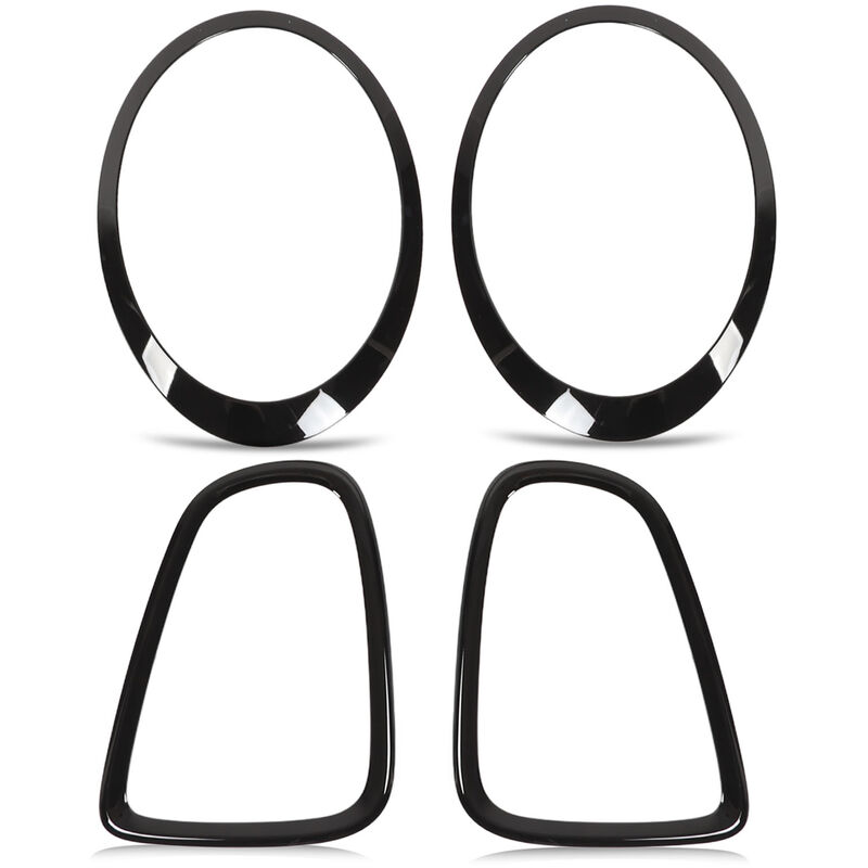 Eosnow - 4 pièces noir brillant phare feu arrière Surround capots de bordure de remplacement pour Mini R56 R57 R58 R59 Cooper s jcw 2007 – 2015