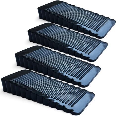 4 pièces Noir Cale Porte Caoutchouc Souple Antidérapante Bloc Hauteur Réglable Arrêt de Porte Pour Genre Carrelage, Sol,Béton, Ciment,Tapis