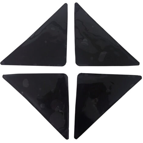 4 Pieces Non Slip Rug Grippers, Rug Gripper for Area Rugs, Double Sided Anti-Waviness Rug Gripper, Washable and Reusable Rug Pads, Black, Keeps Your Rug in Place