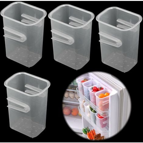 Rangement Frigo Lot de 6 - BPA Free Haute Qualité Boite de Organisateur  Frigo Transparent - Rangement Frigo Empilable en Plastique avec Couvercle -  Utilisé pour Le Frigo/Cuisine