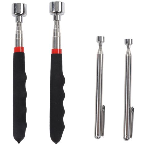 4 Pièces Outil Magnétique Télescopique 3lb 20lb Tige Rétractable pour Garage Maison Voiture