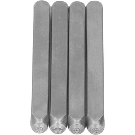 4 Pièces Outils de Marquage à Froid pour Cuir, Métal et Plastique - Résistants et Durables