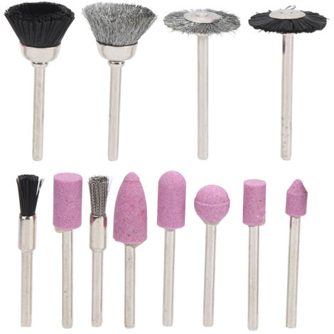 4 Pièces Outils de Ponçage pour Bois, Brosses Métalliques, Roues de Polissage Nylon et Fraises de Meulage pour Fournitures de Quincaillerie