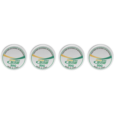 4 Pièces Pâte de Nettoyage pour Fers à Souder, Poudre de Rétablissement pour Pointes Oxydées, 30g