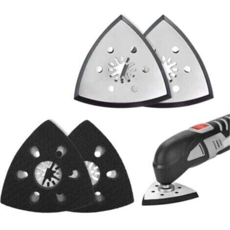 4 pièces patin ponceuse triangulaire, plateau ponceuse parkside, plateau ponceuse triangulaire, accessoire outil multifonction parkside, patin ponceuse triangulaire (93mm)