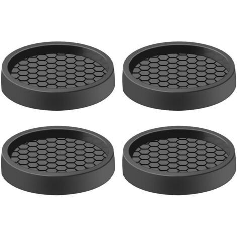 4 Pièces Patin,5cm Diamètre,Caoutchouc,Noir,Antidérapant,Pour Chaise Table Canapé Lit Armoire