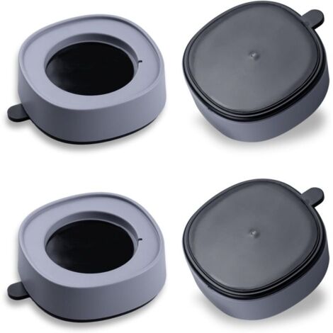 4 Pièces Pied Anti Vibration Machine à Laver Gris Patins Anti-Vibration Universels avec Grande Ventouse Amortisseurs Antidérapants pour Lave-Linge Sèche-Linge et Appareils Ménagers