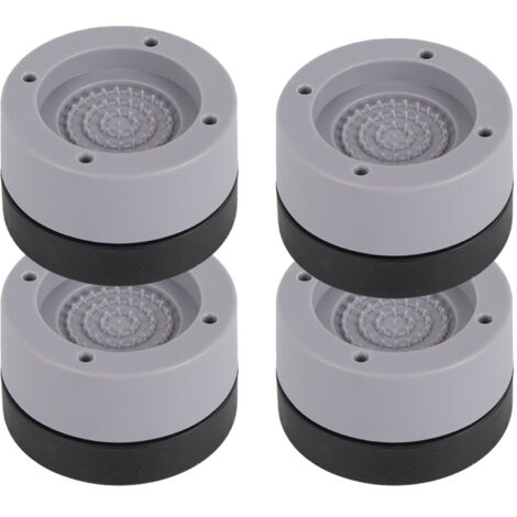 4 Pièces Pieds Anti-Vibration Universels pour Lave-Linge, Sécheuse - Semelles Stabilisatrices Antidérapantes