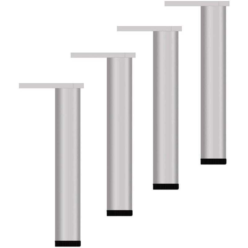Linghhang - 4 Pièces Pieds de Meuble Réglable 25cm Pied Canapé Moderne Pattes de Lits Argent Pieds Rechange pour Table Armoire