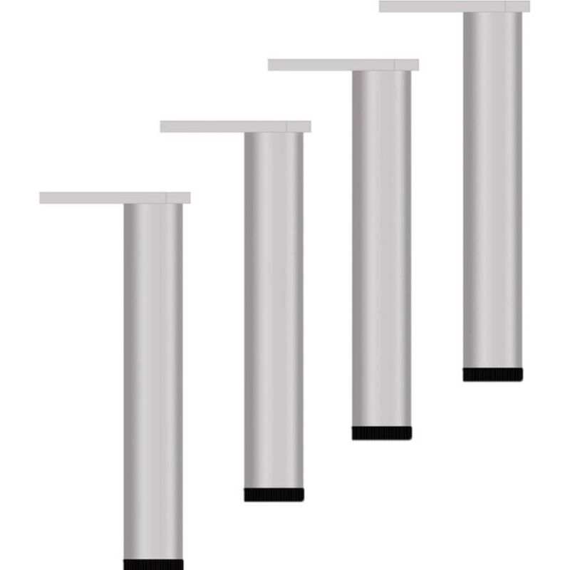 Linghhang - 4 Pièces Pieds de Meuble Réglable 30cm Pied Canapé Moderne Pattes de Lits Argent Pieds Rechange pour Table Armoire