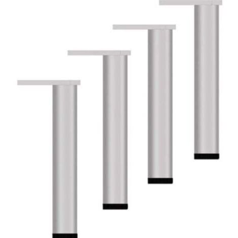 4 Pièces Pieds de Meuble Réglable 30cm Pied Canapé Moderne Pattes de Lits Argent Pieds Rechange pour Table Armoire