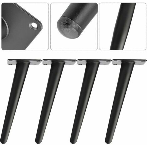 4 pièces pieds de meubles pieds de meubles coniques en fer pieds de table inclinés pieds de table pieds de meuble pied de canapé pied de base en métal cadre de table de meubles de bricolage pieds de m