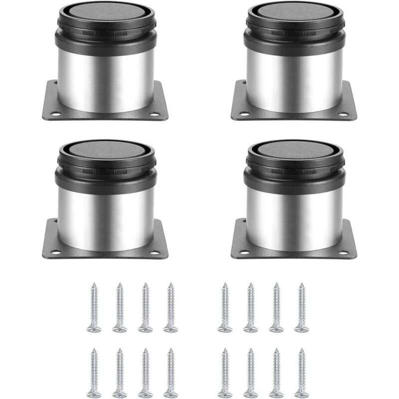 Linghhang - 4 Pièces Pieds de Meubles Réglables, Pied de Table Reglable Hauteur Métal, Pieds Meuble Cuisine, Pieds de Meubles Armoires éTagèRes Table