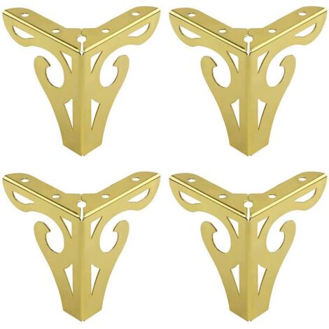 4 Pièces Pieds Doré De Table 10cm Style Européen Pied De Meuble En Fer