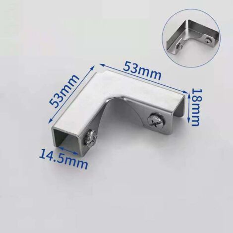 4 Pièces Pince À Verre Acier Laminé Froid Fixation Carrelage Renfort Protecteur Angle Type L Épaisseur 6-12 Mm