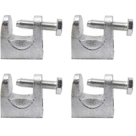 4 Pièces Pince Poutre, Pinces Support Acier Galvanisé, Pince Poutr, Pince Pour Profilé KCK, Ouverture 25mm, Utilisé Dans l'électricité, le Pétrole, la Construction, l'acier et d'autres Industries