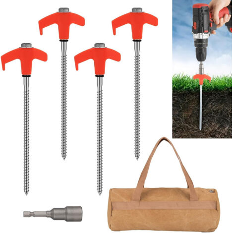 4 Pièces Piquets de Tente 20 cm de Fixation Jardin Piquet Tente Sardine Tente Piquets de Tente Robustes pour Camping Randonnée Voyage Pêche