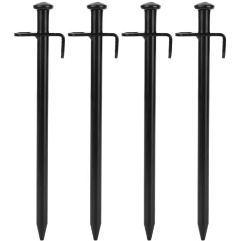 4 Pièces Piquets de Tente en Acier pour Camping Plage Randonnée (20cm)