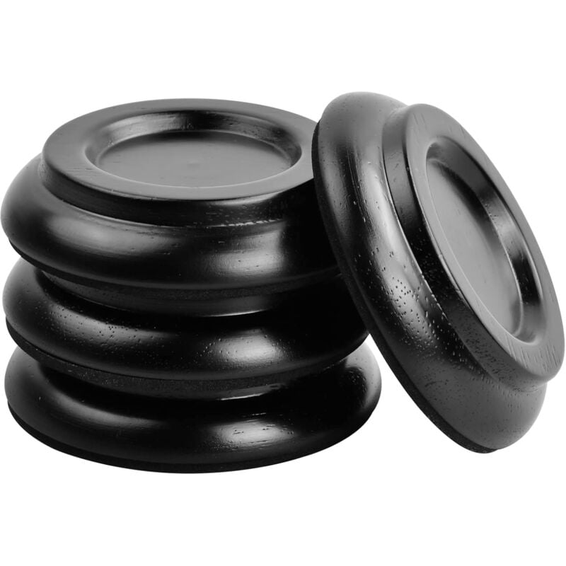 4 Pièces Plaques de Protection en Bois, Pieds de Tasse de Piano Droit, Soucoupes de Tasse de Roues de Piano, Tapis de Tapis et Protecteur de Sol