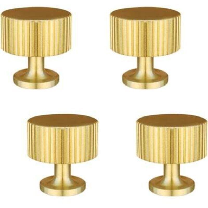 4 Pièces Poignée De Porte, Avec Vis, Boutons De Meubles En Or, Boutons Armoire Ronds, Boutons De Porte d'Armoire, Boutons De Tiroir En Laiton Doré,