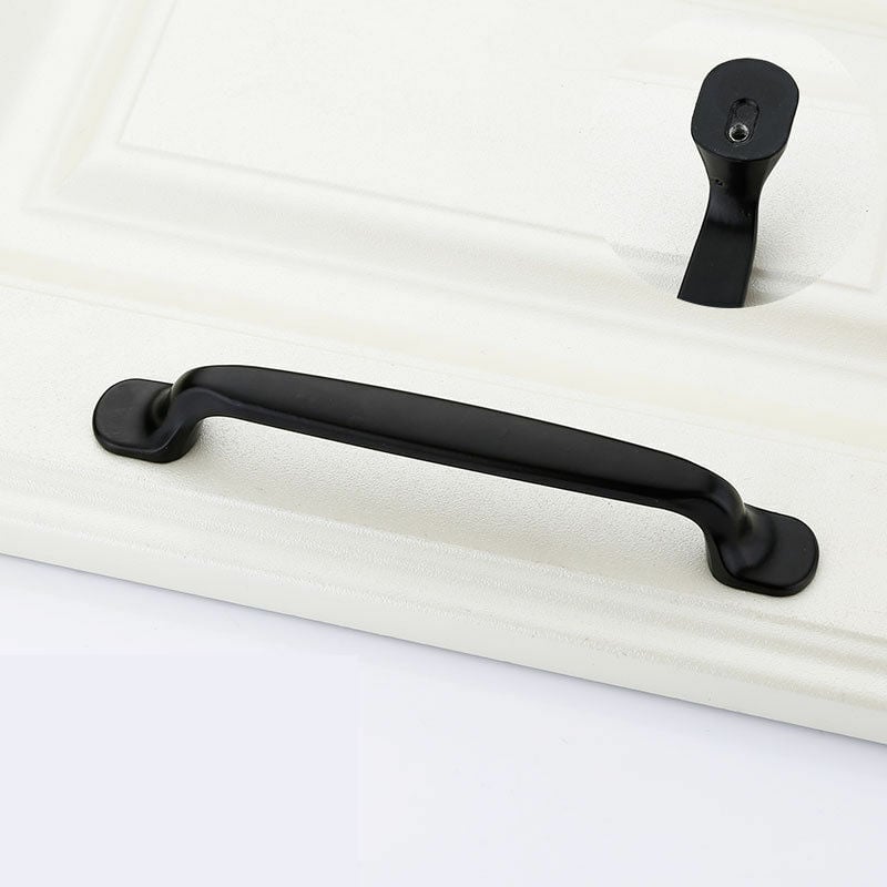 4 Pièces Poignée Porte Cuisine Noir Meubles de Chambre Cuisine Armoire Porte Poignées Meubles Poignée Tire avec Vis Alliage Aluminium la Poignée de