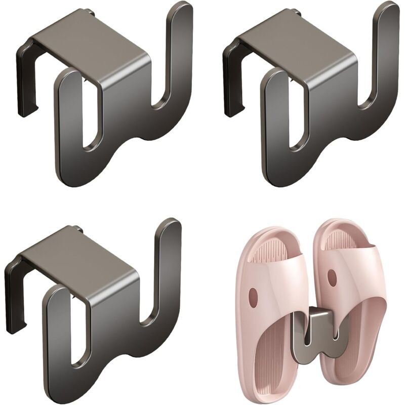 4 Pièces Porte Chaussures Mural Crochet Porte Chaussures Mural Adhesif Porte Chaussures Suspendu Shoe Rack Porte Serviettes pour La Salle de Bains la