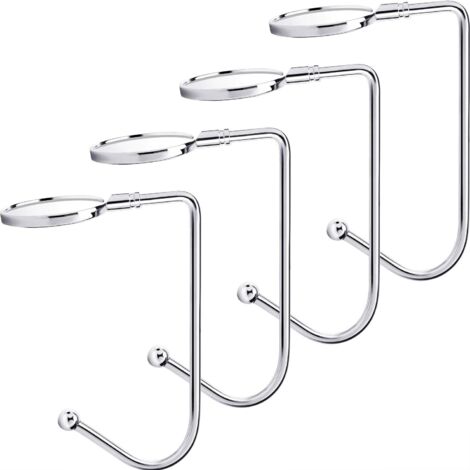 4 pièces porte-manteau de Noël porte-manteau cintre de sécurité de Noël accrocher les bas pince pour la décoration de fête de Noël, argent