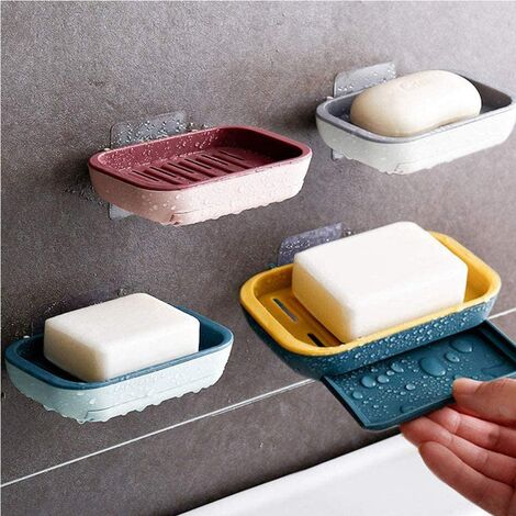 Porte-savon paille de blé durable porte-savon étui porte-savon pour douche pour cuisine Nordic Blue