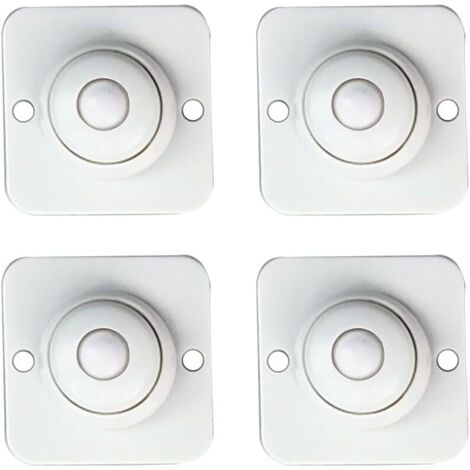 4 pièces poulie collante 360 ​​degrés pivotant auto-adhésif boîte de rangement universel maison roulette pivotante perles en nylon blanc
