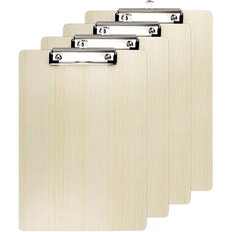 4 pièces presse-papiers/presse-papiers/tableau d'écriture A4 moderne haute qualité densité conseil Grain de bois coins arrondis presse-papiers