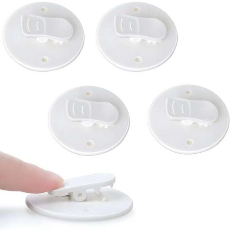 4 pièces Protection Anti éclaboussures Clips - Salle De Bains Fuite De l'eau Clips De Garde,sans perçage de Rideau de Douche Clips pour Douche à Suspendre Camper(Blanc)