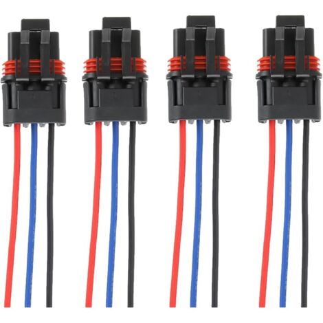 4 Pièces Pulse Power Plug Replacement Pigtail Connecteur pour Prise Polaris 2018 2019 2020 2021 2022 2023 2024 Ranger XP 1000 / RZR/Pro RS1(Bleu)