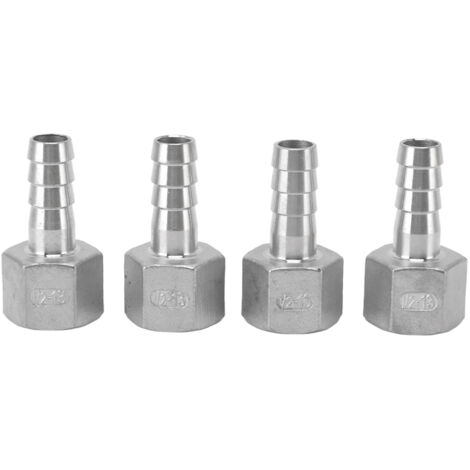 4 pièces Raccord à Barbe 13mm 1/2 pouce, Coupleur en Acier Inoxydable pour Refroidisseur de Bière